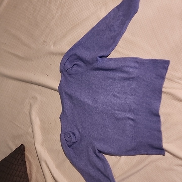 Express Princess Blue Ribbed Cardigan Sweater - Picture 2 of 4